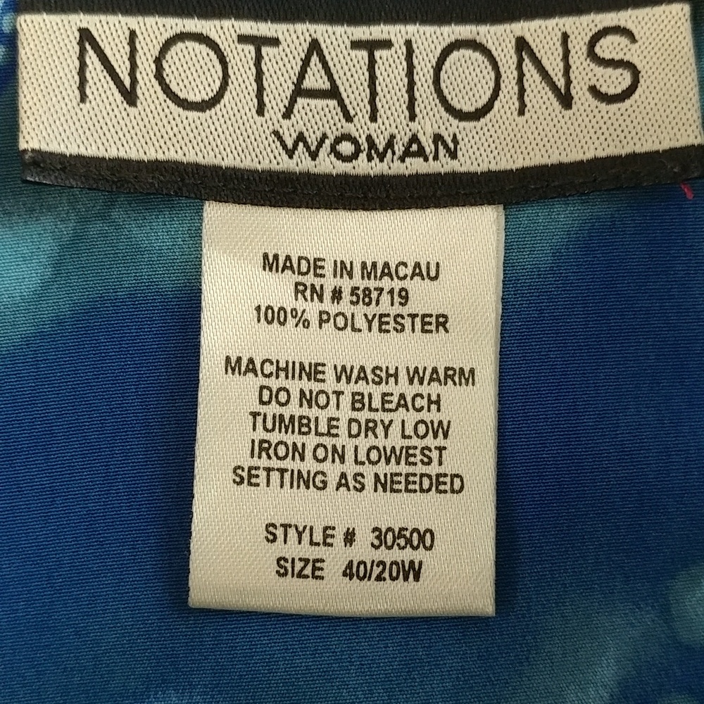 Notations Woman Button Front Multi Patterned Shir… - image 4